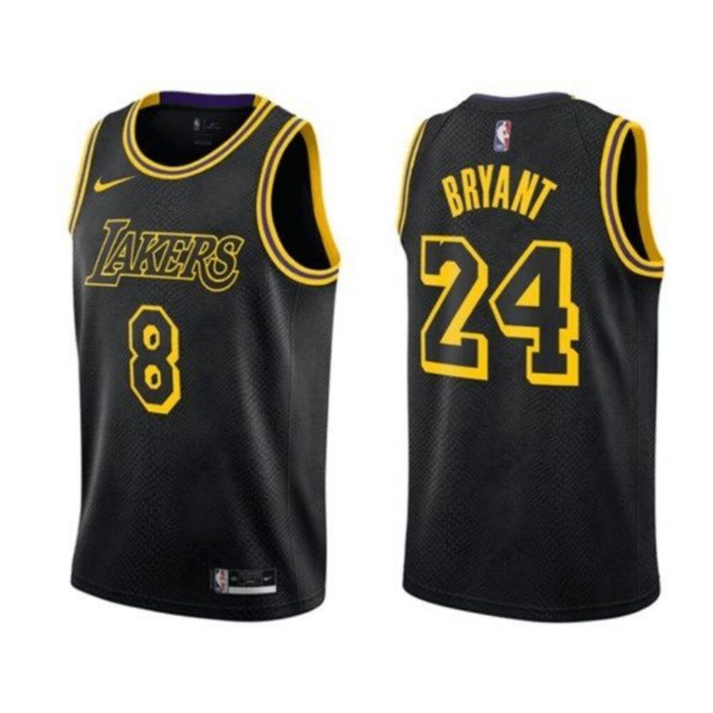 ***Kids Lakers #8 24 Kobe Bryant Black Mamba Jersey Youth***
